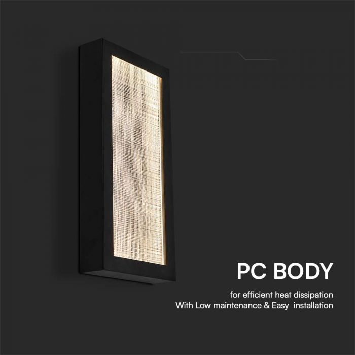 LED OUTDOOR WALL LIGHT 20W WW 2300lm 140° 200x50x400mm BLACK IP65