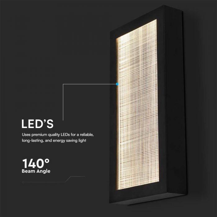 LED OUTDOOR WALL LIGHT 20W WW 2300lm 140° 200x50x400mm BLACK IP65