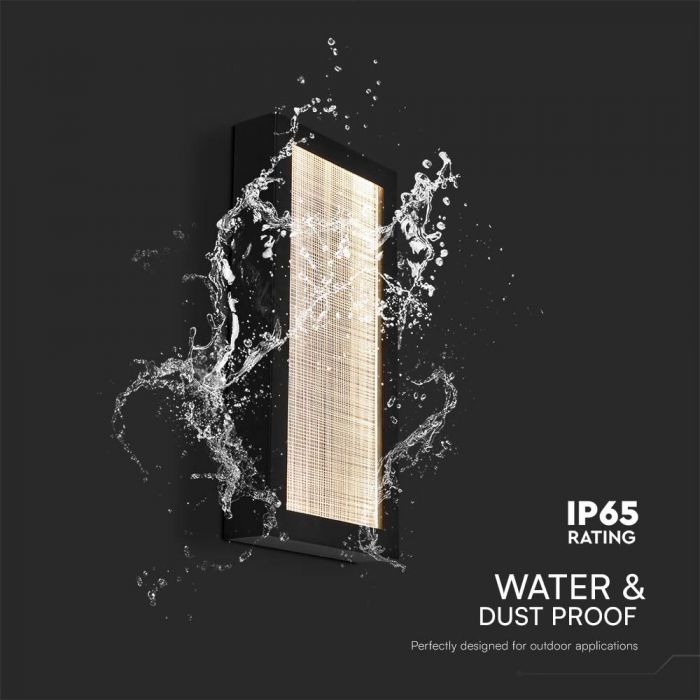 LED OUTDOOR WALL LIGHT 20W WW 2300lm 140° 200x50x400mm BLACK IP65