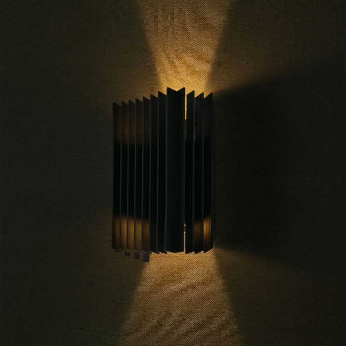 LED OUTDOOR WALL LIGHT 12W DL 1250lm 340° 160x65x200mm BLACK IP65