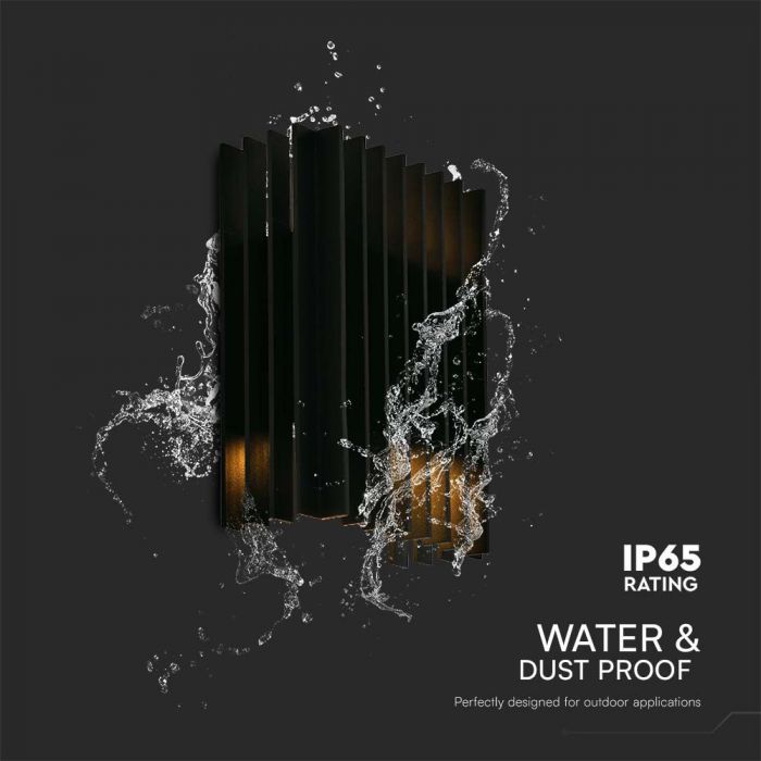 LED OUTDOOR WALL LIGHT 12W DL 1250lm 340° 160x65x200mm BLACK IP65