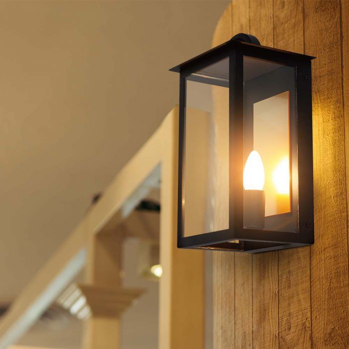 LED OUTDOOR WALL LIGHT E14 350x168x200mm BLACK IP65