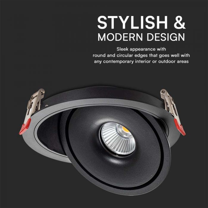 LED COB DOWN LIGHT 20W 3IN1 1408lm 25° 165x50mm (150mm) BLACK