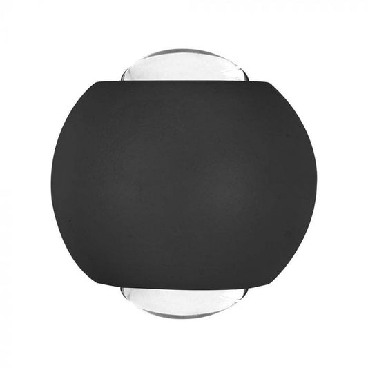 LED WALL LIGHT UP&DOWN 2W DL 200lm 60° 42x40mm BLACK IP54