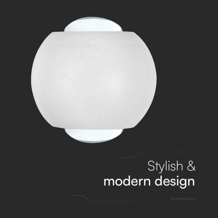 LED WALL LIGHT UP&DOWN 2W WW 200lm 60° 42x40mm WHITE IP54