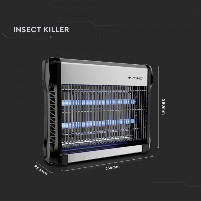 LED ELECTRONIC INSECT KILLER 2X8W 50m² COVERAGE