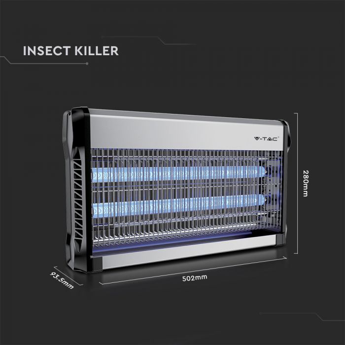 LED ELECTRONIC INSECT KILLER 2X15W 100m² COVERAGE