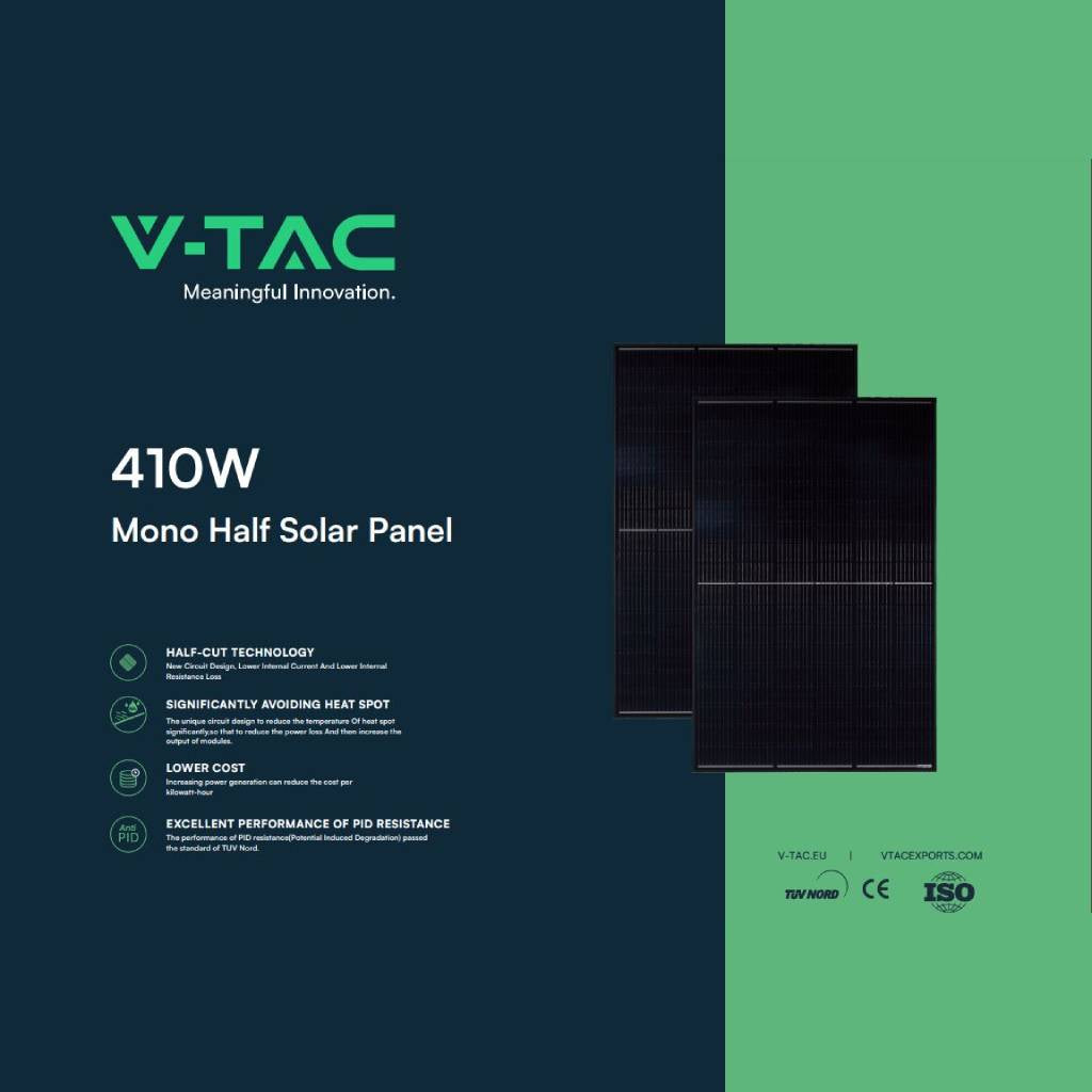 410W Mono Solar Panel 1722*1134*35MM Black Frame