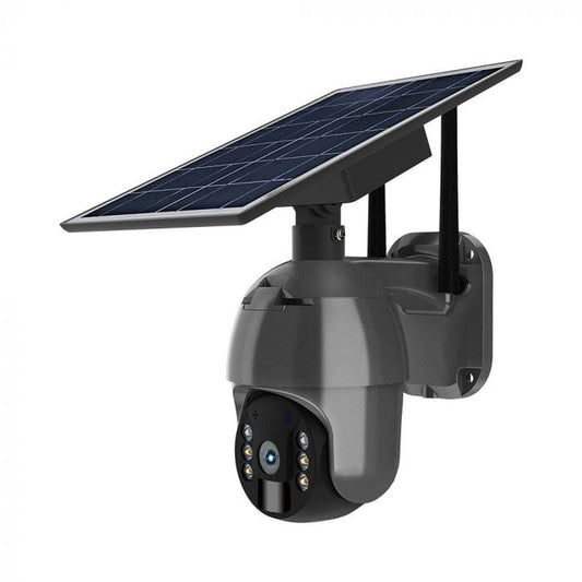 CAMERA SOLAR ENERGY WIFI ALERT SMART PTZ WITH SENSOR HD 360° FULL COLOR NIGHT VISION BLACK IP65