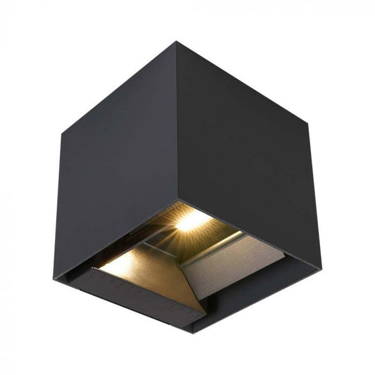 LED SOLAR WALL LIGHT COB WITH PIR SENSOR(4-5m) 9W 860lm WW 150x153x150mm BLACK
