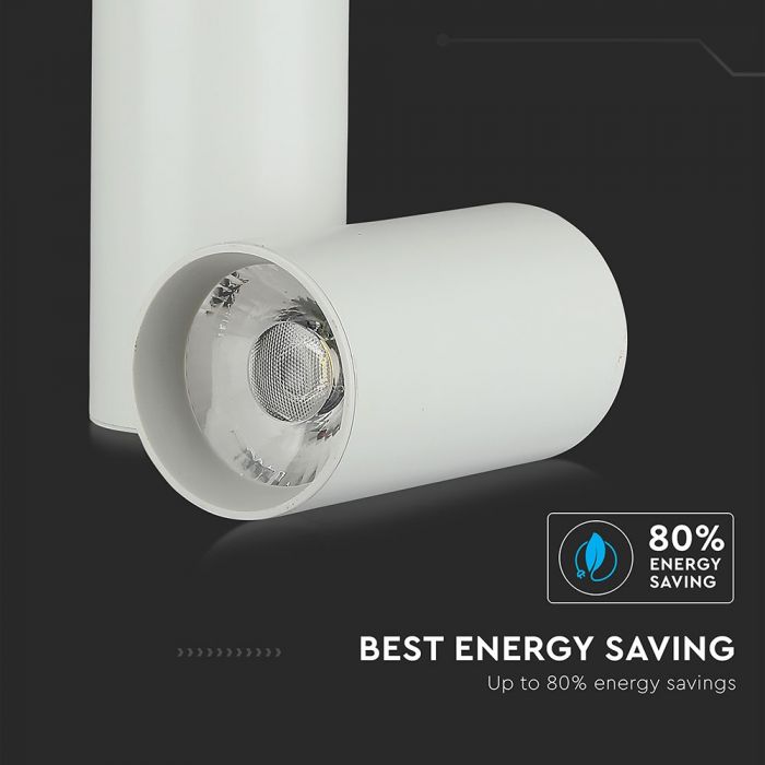 LED TRACK COB LIGHT 30W 2700lm CW 24° 180X140X215 4-LINE WHITE CRI 95+