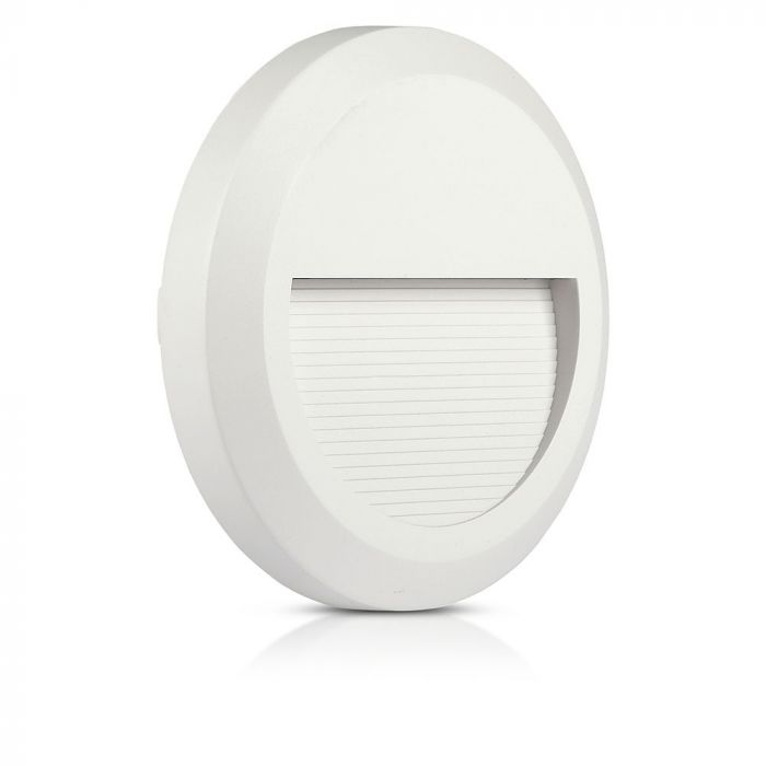 LED STEP LIGHT ROUND 2W 55° 60lm WW 150X27 WHITE IP65