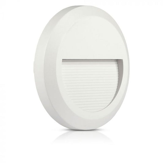 LED STEP LIGHT ROUND 2W 55° 60lm WW 150X27 WHITE IP65