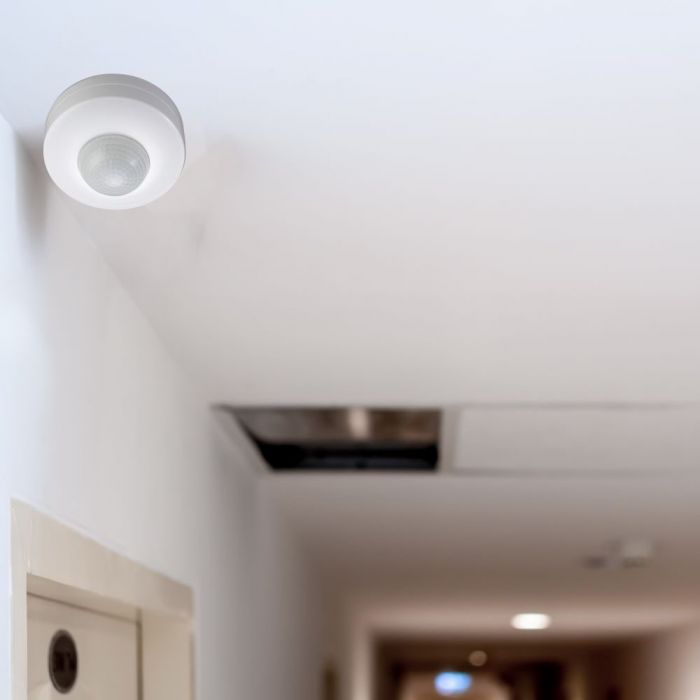 LED INFRARED MOTION SENSOR CEILING 360° 12m IP20 Max. 1200W