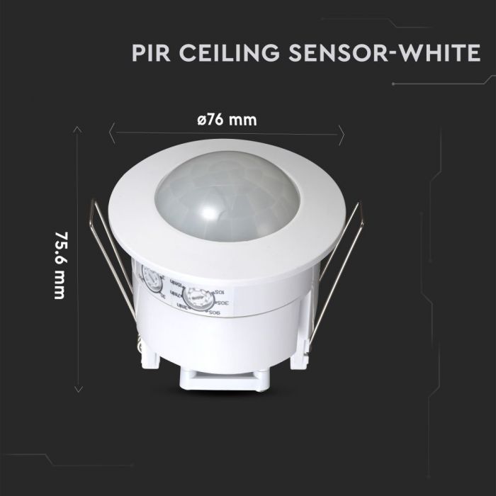 LED PIR CEILING INFRARED MOTION SENSOR FIXED 360° 6m (61.5mm) Max 1200W