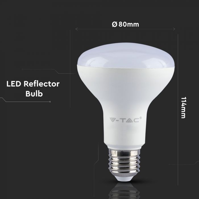 LED Bulb SAMSUNG Chip 10W E27 R80 Plastic White