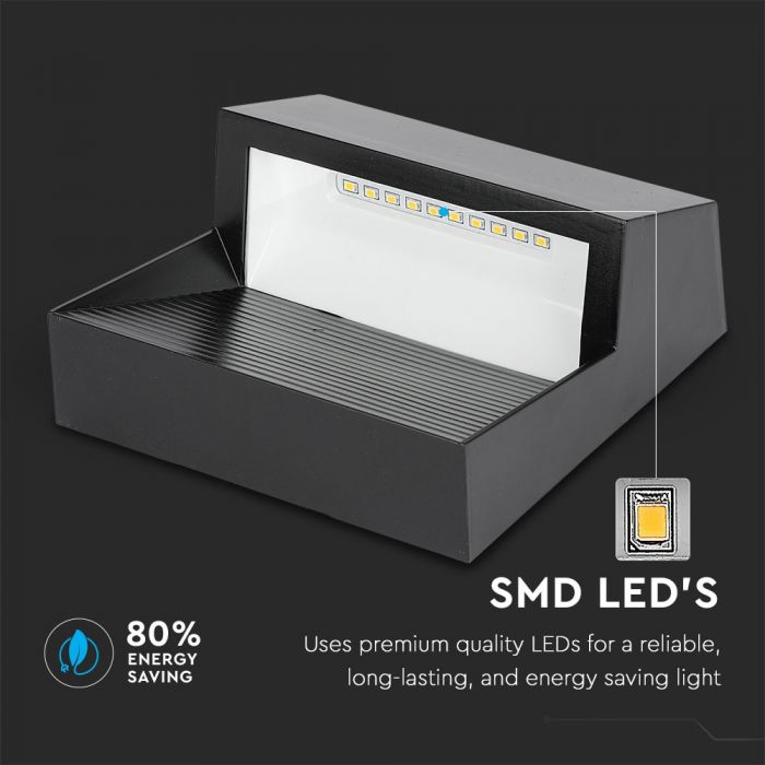 3W LED Steplight Black Body Square Natural White