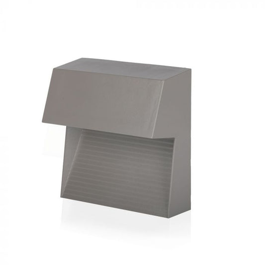 LED STEP LIGHT SQUARE 3W 90° 210lm WW 151X72X154 GREY IP65