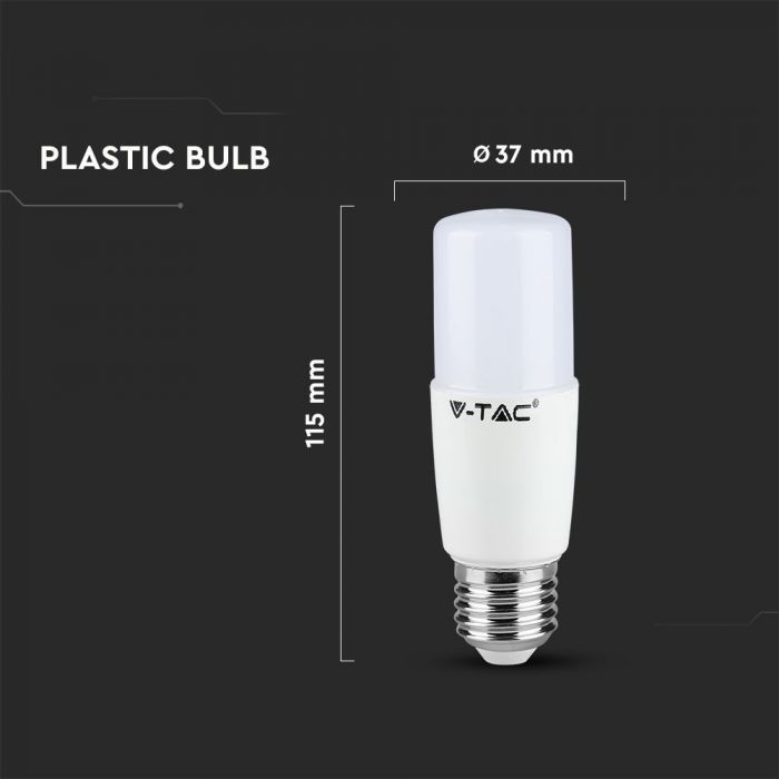 LED Bulb SAMSUNG Chip 8W E27 T37 Plastic 3000K