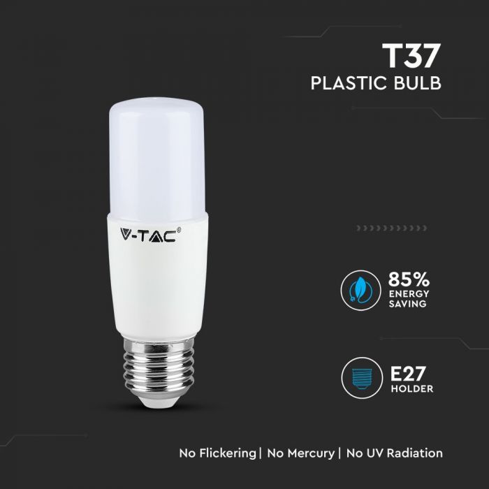 LED Bulb SAMSUNG Chip 8W E27 T37 Plastic 4000K