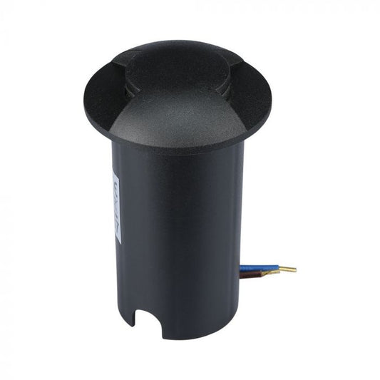 LED UNDERGROUND STEP LIGHT ROUND 1W 10lm CW 90° 60X93(43) IP67 BLACK