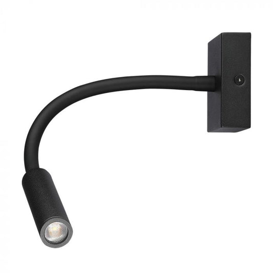 LED WALL LAMP 3W WW 180lm 30° 80X80X25 BLACK