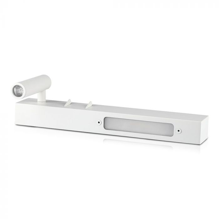 LED WALL LAMP 3W+6W WW 680lm 120° 300X50X35 WHITE