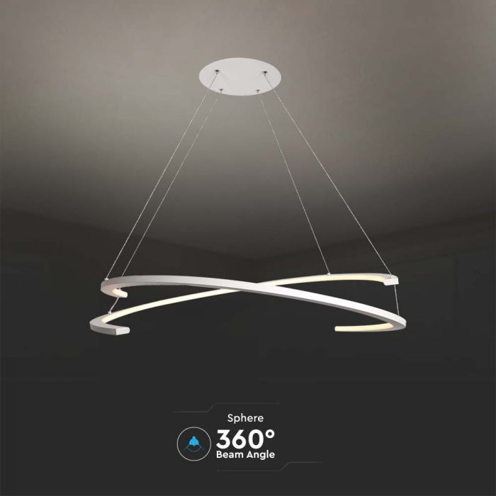 LED PENDANT DESIGNER LIGHT 48W DL 5150lm 800x1230mm TRIAC DIMMABLE WHITE