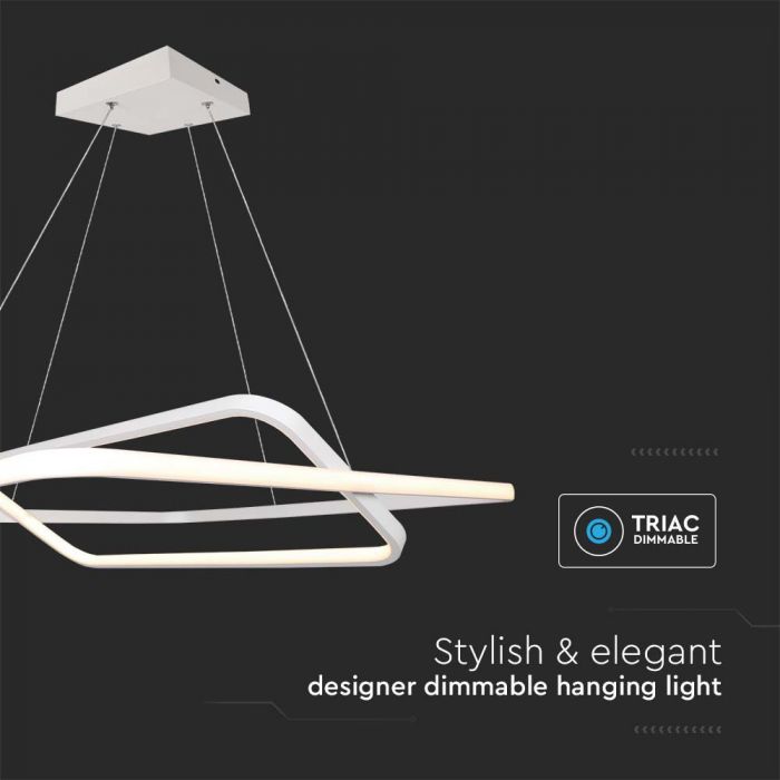 LED PENDANT LIGHT 48W DL 5150lm 600x1230mm TRIAC DIMMABLE WHITE