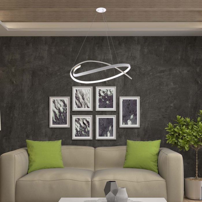 LED PENDANT DESIGNER LIGHT 48W DL 5150lm 800x1200mm TRIAC DIMMABLE WHITE