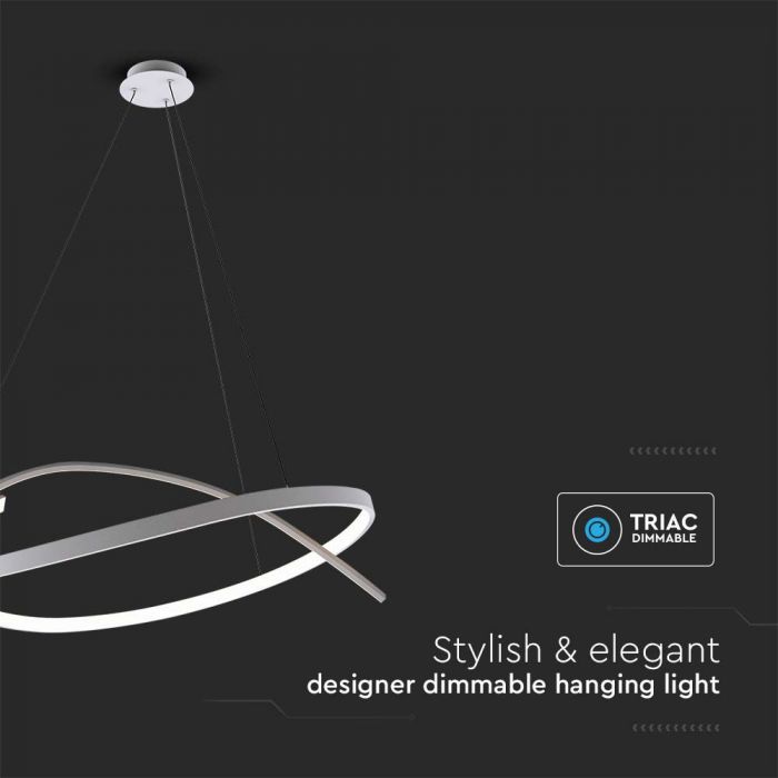 LED PENDANT DESIGNER LIGHT 48W DL 5150lm 800x1200mm TRIAC DIMMABLE WHITE