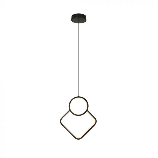 LED PENDANT DESIGNER LIGHT 12W WW 1300lm 280x1800mm BLACK