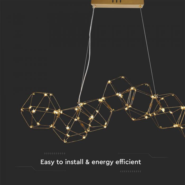 LED DECORATIVE HANGING LIGHT 35W WW 2700lm1020x1210mm GOLD