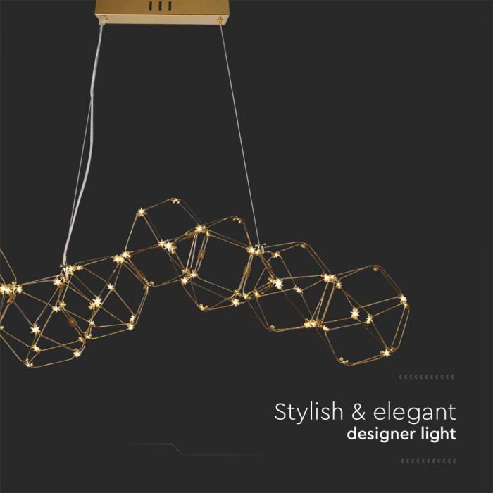 LED DECORATIVE HANGING LIGHT 35W WW 2700lm1020x1210mm GOLD
