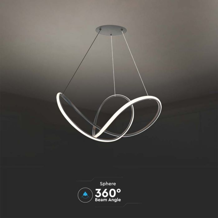 LED DECORATIVE HANGING LIGHT 50W WW 5220lm 700x1200mm BLACK