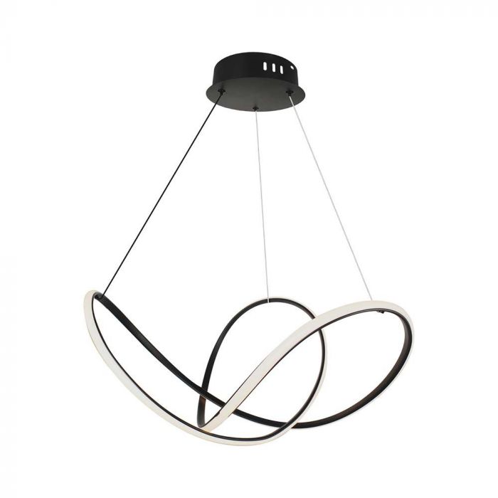 LED DECORATIVE HANGING LIGHT 50W WW 5220lm 700x1200mm BLACK