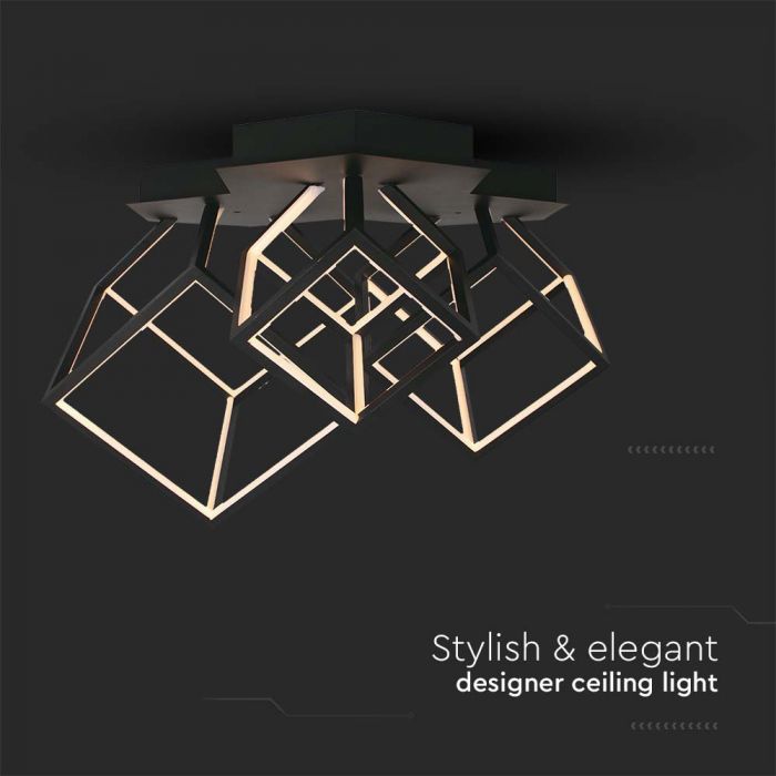 LED DECORATIVE CEILING  LIGHT 46W WW 4900lm 64x35.9x41cm BLACK