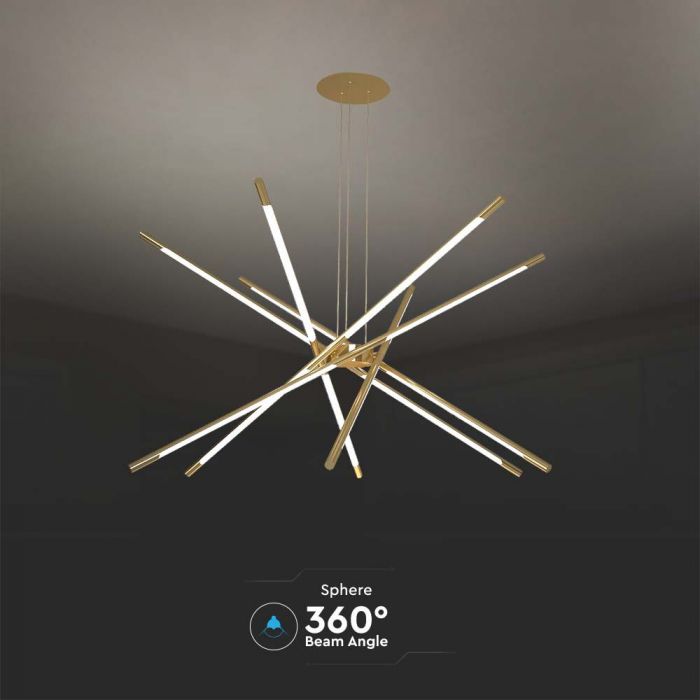 LED DECORATIVE HANGING LIGHT 42W WW 4480lm 970x840mm GOLD