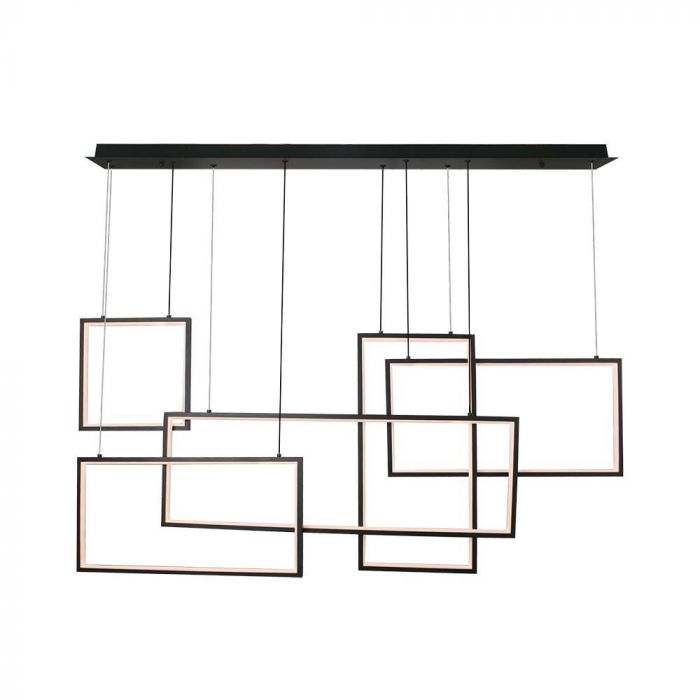 LED DECORATIVE HANGING LIGHT 45W WW 4800lm 1200x1580mm BLACK
