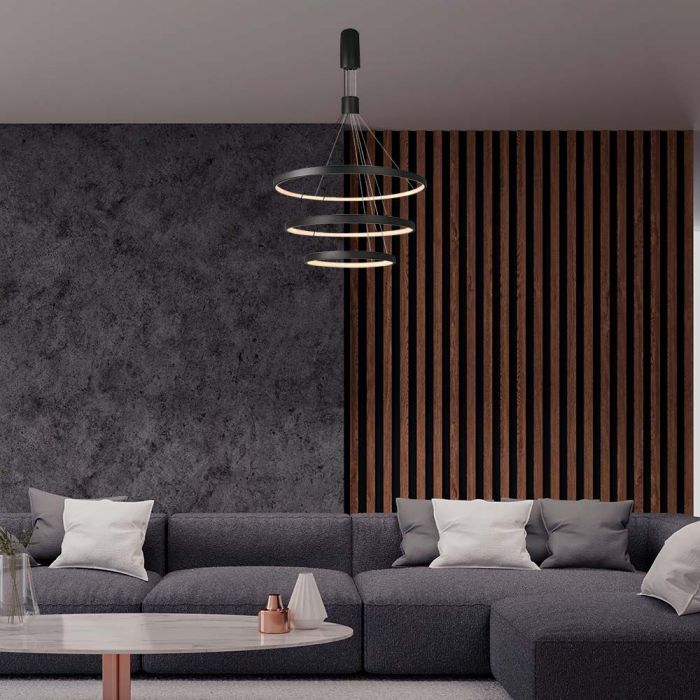 LED  DECORATIVE HANGING LIGHT 50W WW 4900lm 40x60x80x150cm BLACK