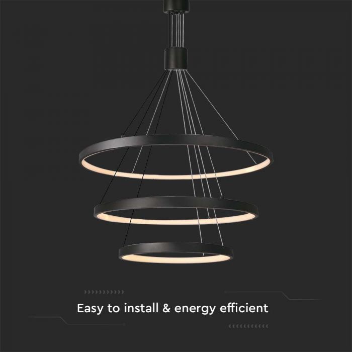LED  DECORATIVE HANGING LIGHT 50W WW 4900lm 40x60x80x150cm BLACK