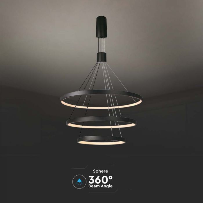 LED  DECORATIVE HANGING LIGHT 50W WW 4900lm 40x60x80x150cm BLACK