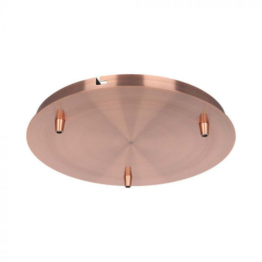STEEL CANOPY  WITH 3 HOLES ON SURFACE - 300x25mm RED COPPER