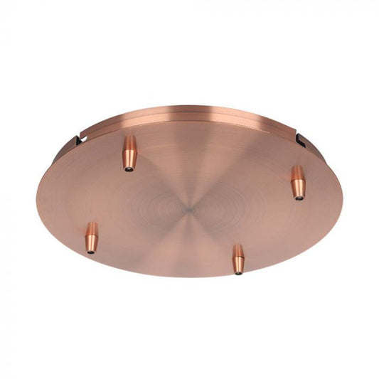 STEEL CANOPY  WITH 5 HOLES ON SURFACE - 300x25mm RED COPPER