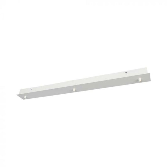STEEL CANOPY  WITH 3 HOLES 800x70x43mm MATT WHITE