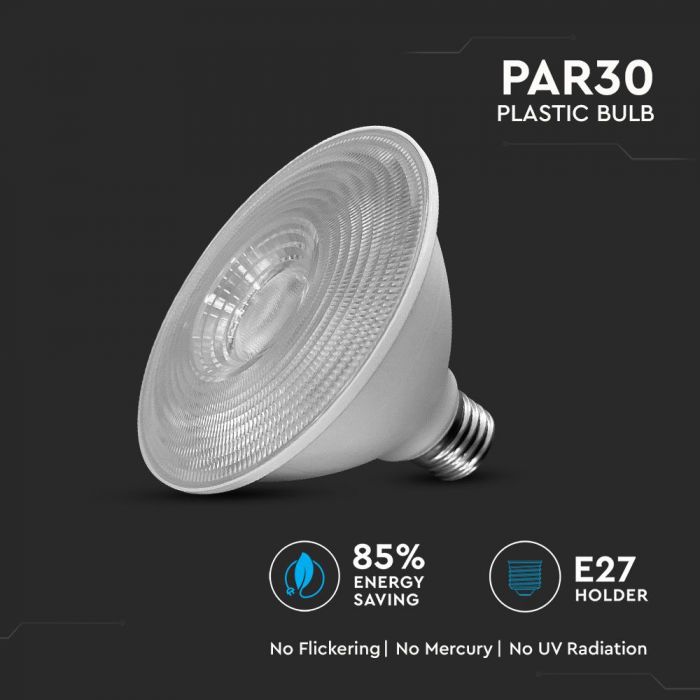 LED Bulb SAMSUNG Chip 11W E27 PAR30 Plastic Natural White