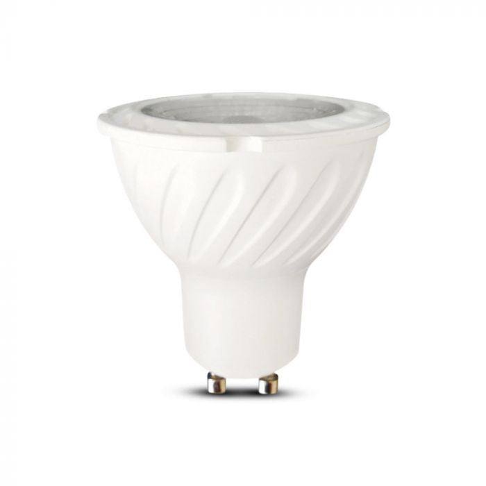 LED GU10 LAMP 7W WW 480lm 38° 50X55 WITH LENS SAMSUNG CHIP