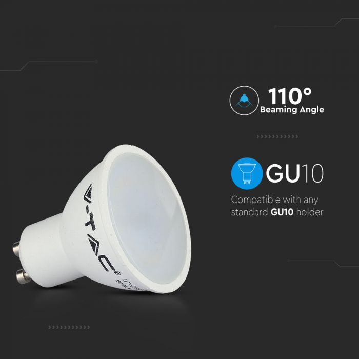 LED Spotlight 5W GU10 SMD White Plastic 400Lm Natural White 110Ã‚Â°