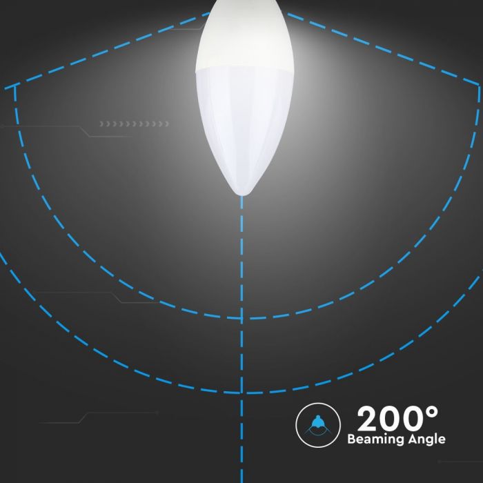 LED E14 LAMP 7W WW 600lm 200° C37 SAMSUNG CHIP