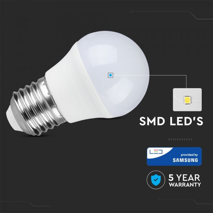 LED Bulb SAMSUNG Chip 7W E27 G45 Plastic 6000K
